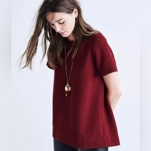 Madewell Tailored Tee in Burgundy
